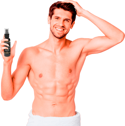 Man with shampoo